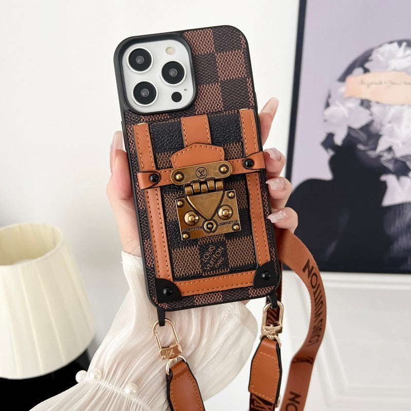 Lou Brown Brown Crossbody Chain iPhone