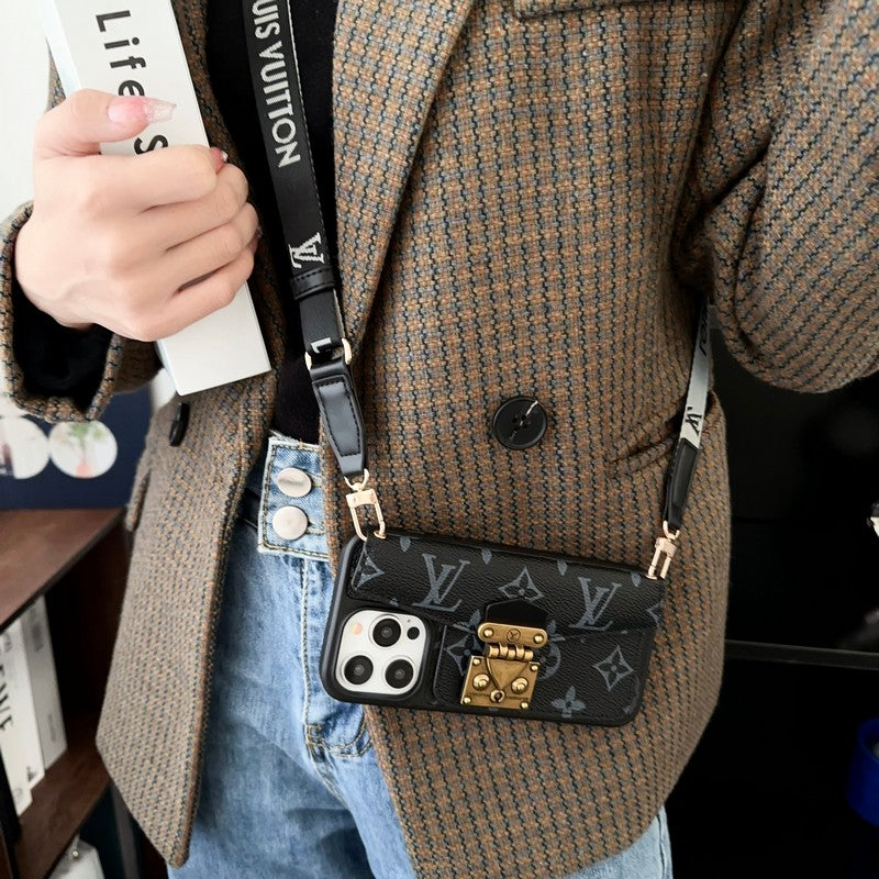 Lou Lock Card Bag Crossbody Chain iPhone