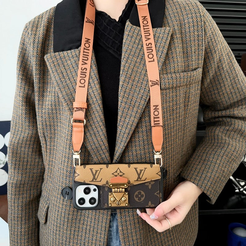 Lou Lock Card Bag Crossbody Chain iPhone