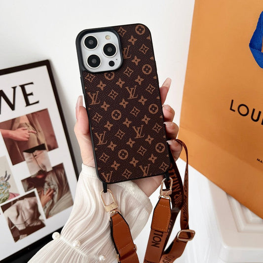 Lou Brown Brown Crossbody iPhone Case