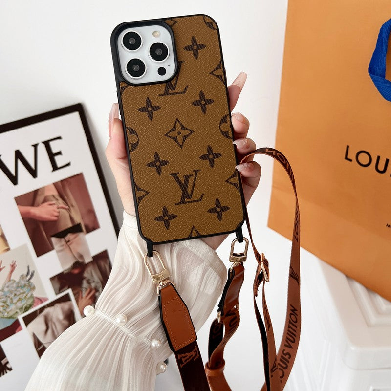Lou Brown Brown Crossbody iPhone Case