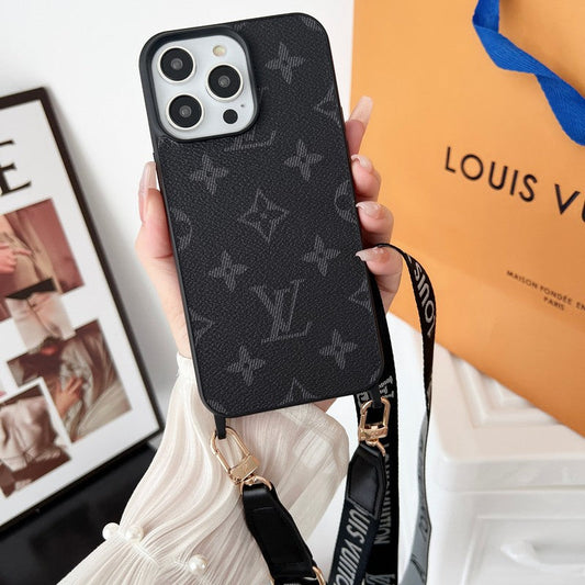 Lou Black & Capa branca transversal para iPhone