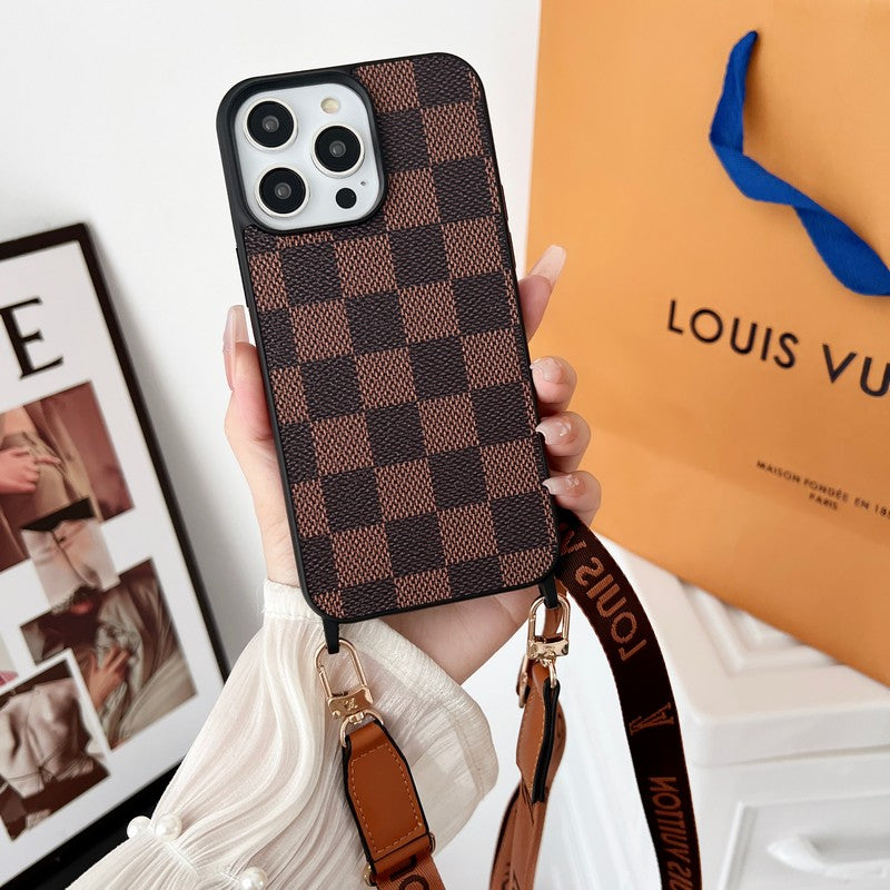 Lou Brown Brown Crossbody iPhone Case