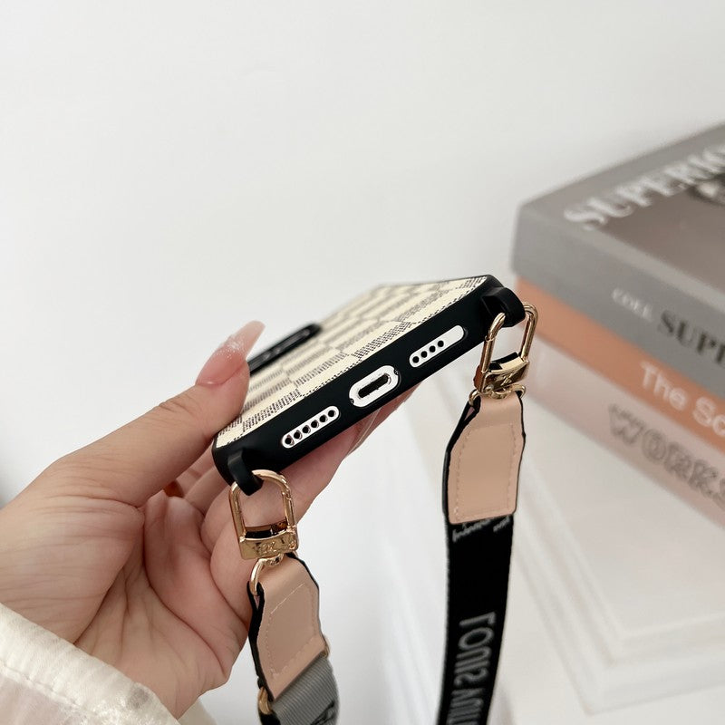 Lou Black & Capa branca transversal para iPhone