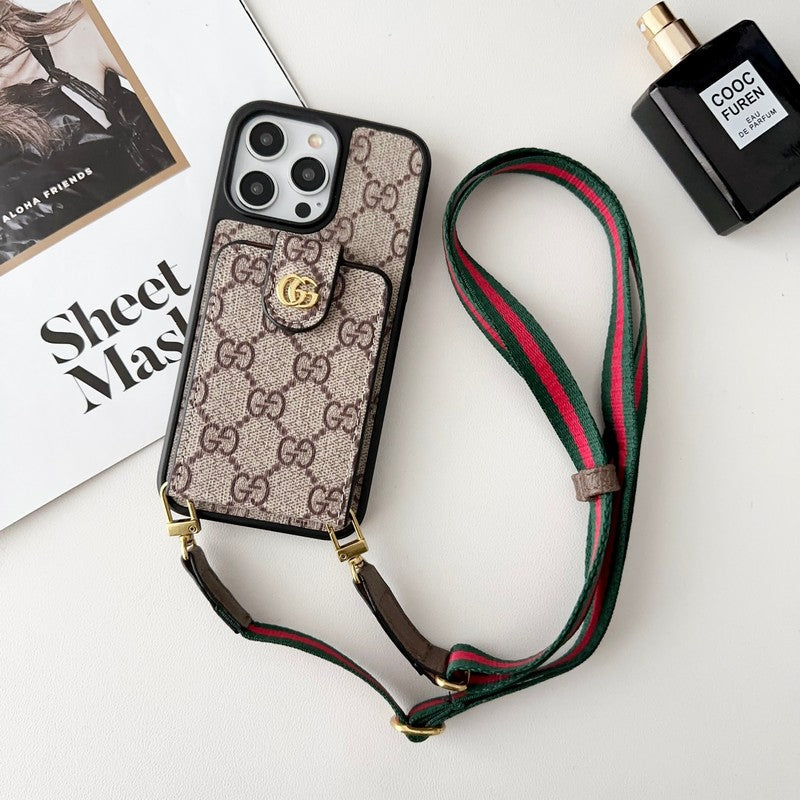 GG Card Bag Crossbody Chain iPhone -veske