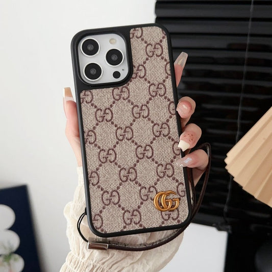 Caso para iPhone da corrente de mão GG