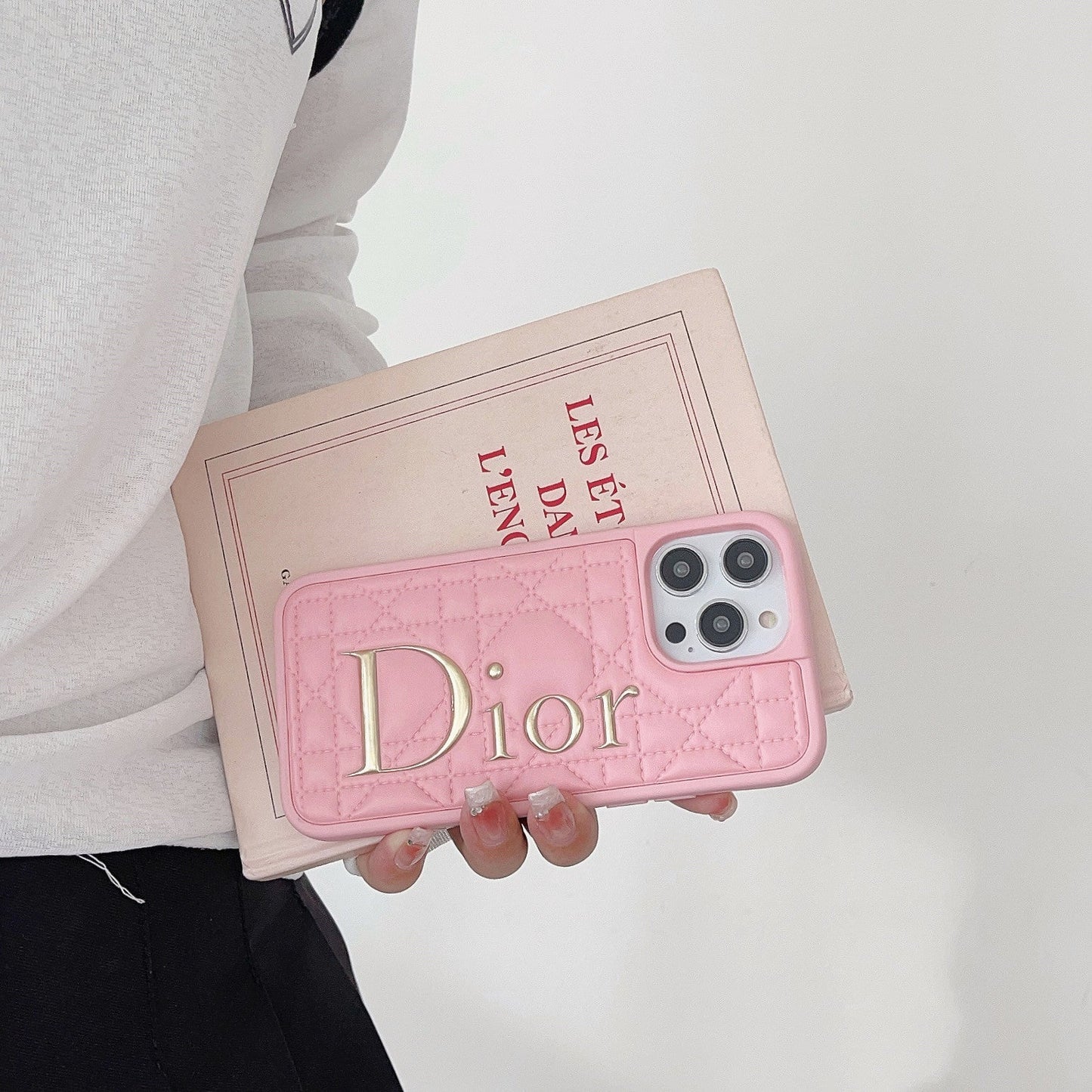 CD Gold Logo Leather iPhone -veske