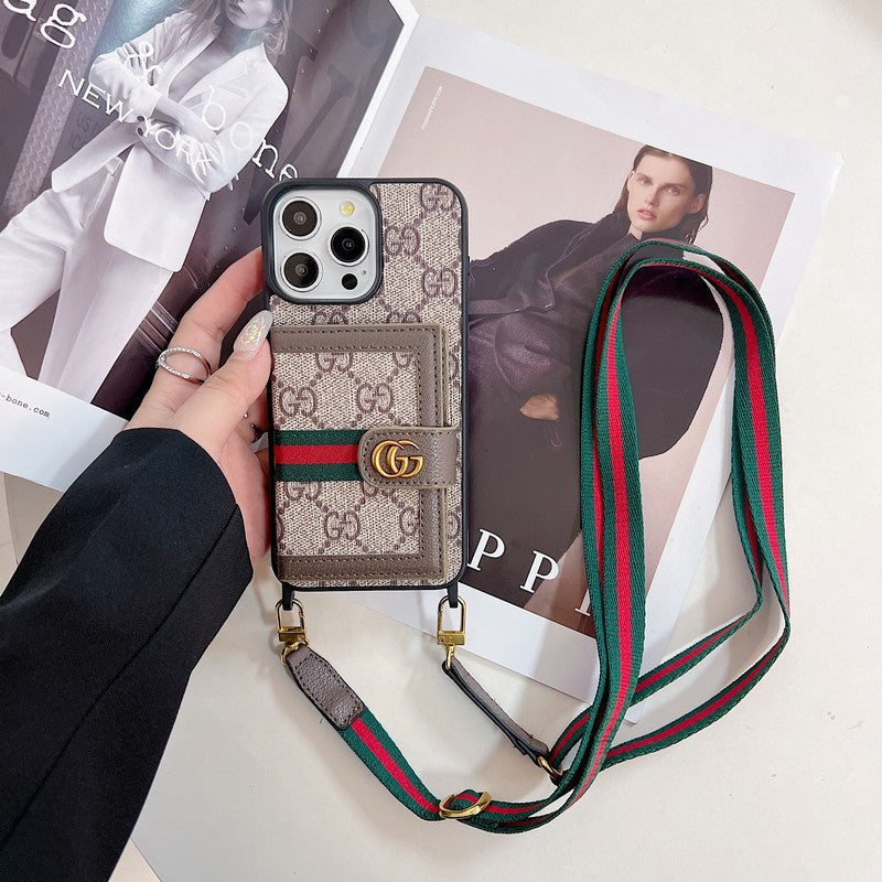 Casa para iPhone de bolsa de cartão GG