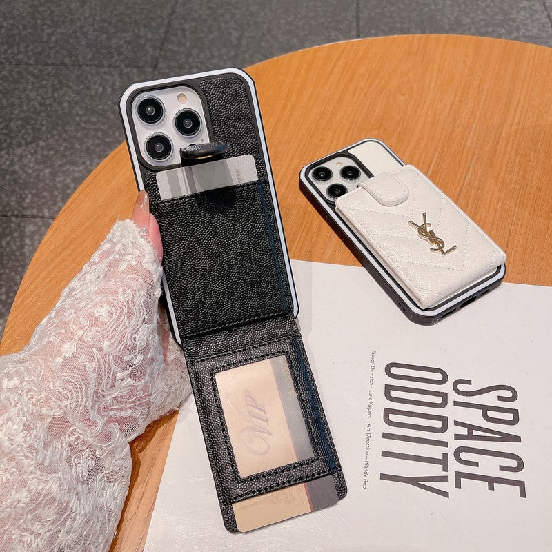 Saint Card Bag Color Lederen iPhone Case
