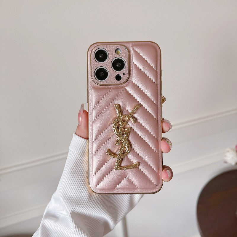 Caso para iPhone de couro colorido Saint