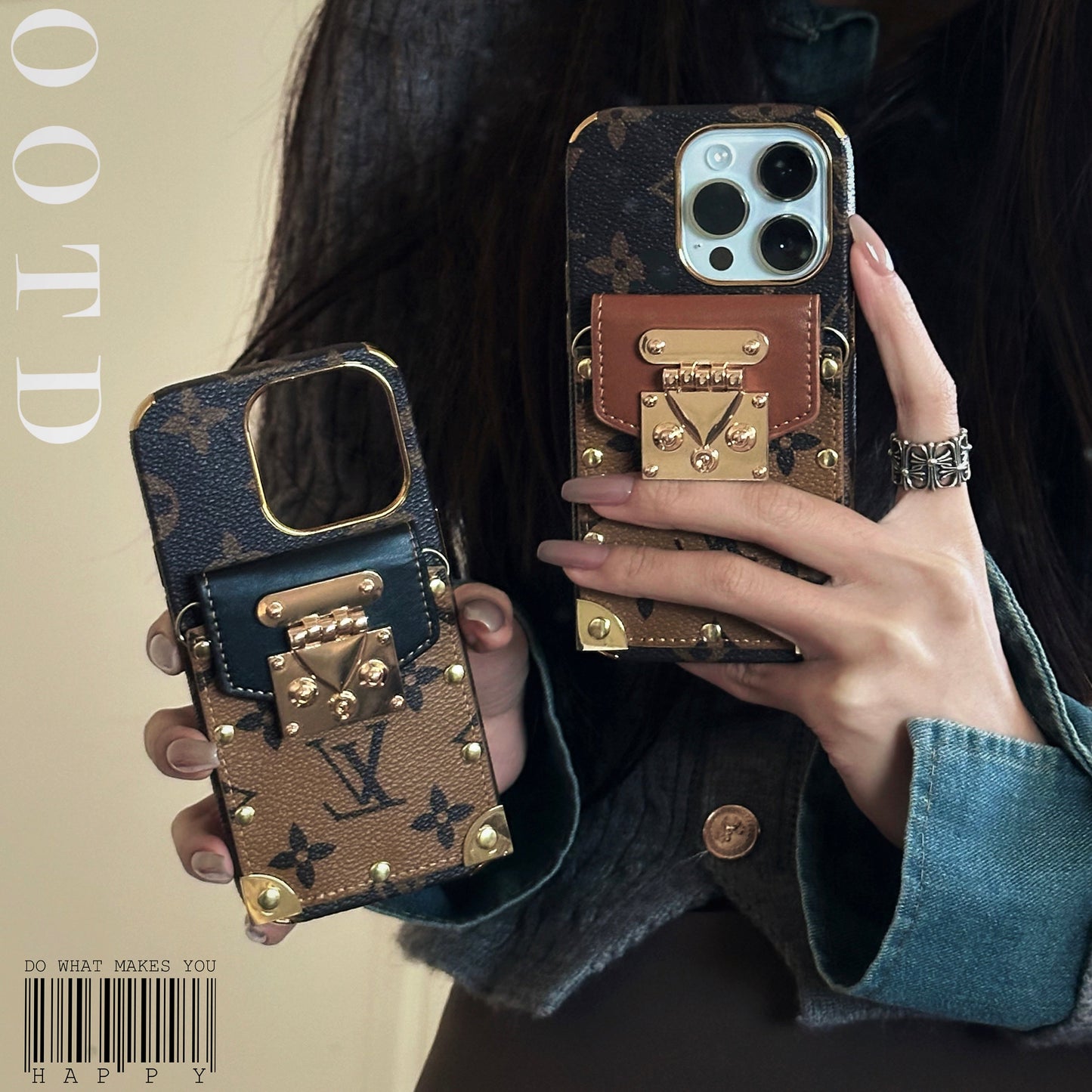 Lou Chain Leather iPhone -veske