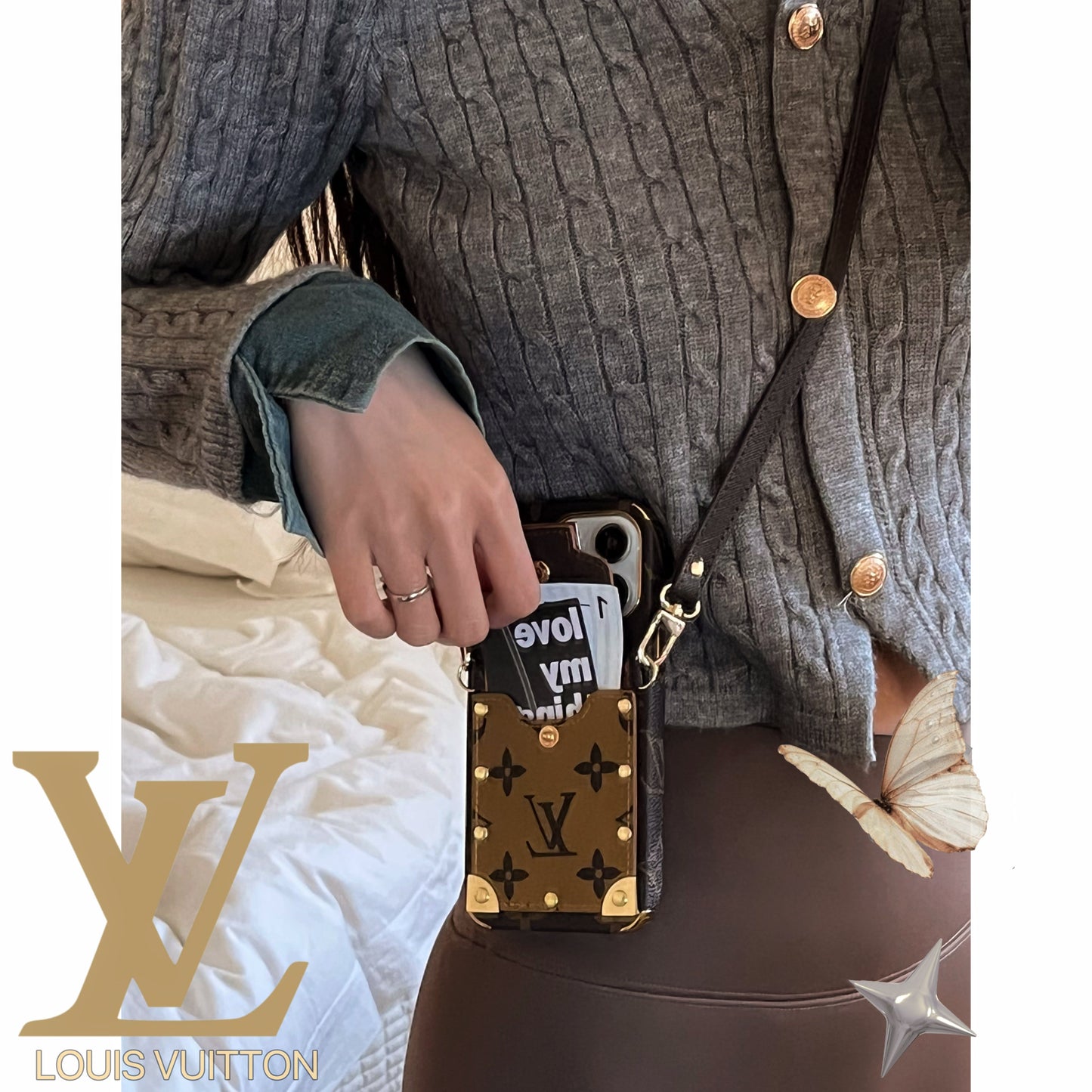 Lou Chain Leather iPhone -veske