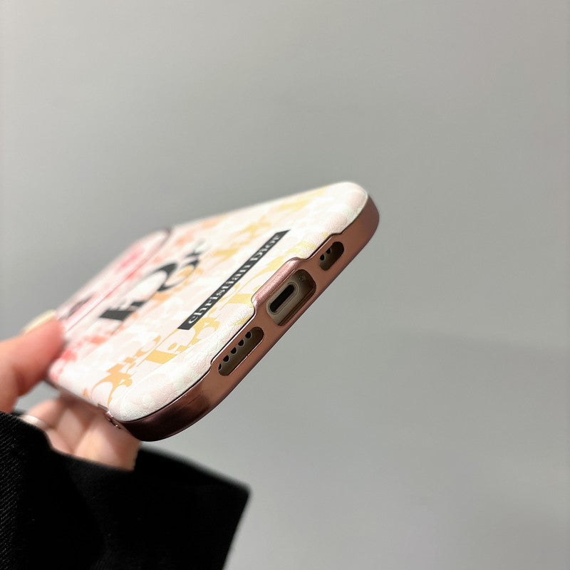 CD Wit & Bruin leren iPhone-hoesje