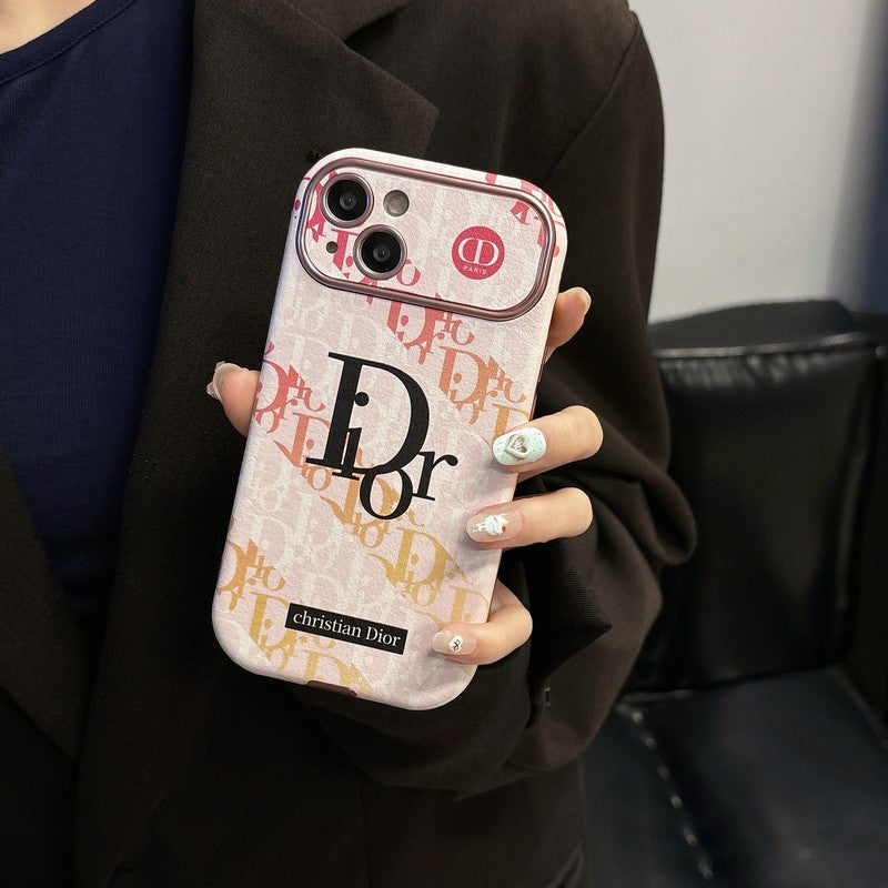 CD Wit & Bruin leren iPhone-hoesje