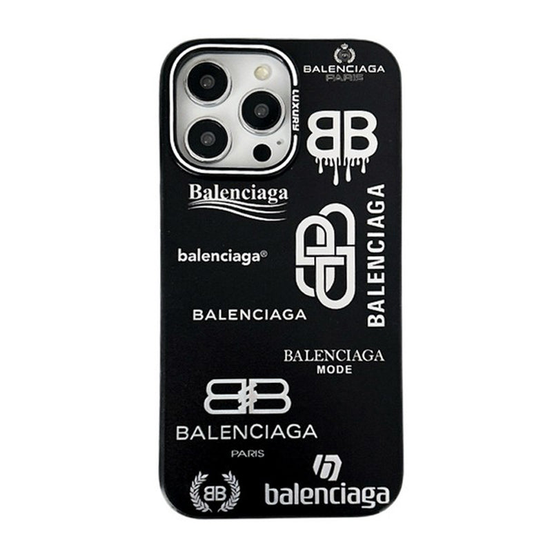 BB Svart & Sølvfarget iPhone-deksel