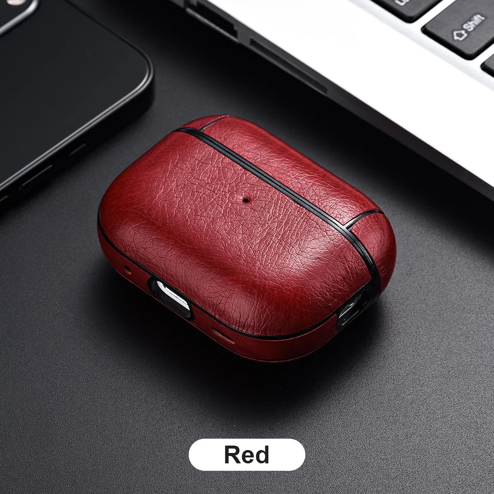 For AirPods Pro 2 Case Leather Earphone Case for Apple Air Pod 3 Pro 2. generasjon USB C