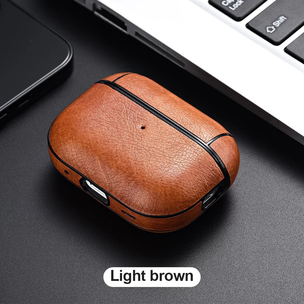 For AirPods Pro 2 Case Leather Earphone Case for Apple Air Pod 3 Pro 2. generasjon USB C