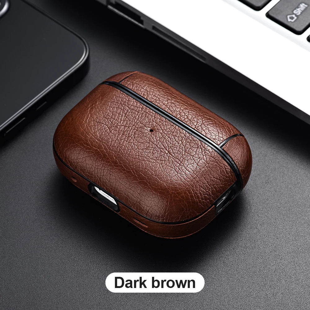 For AirPods Pro 2 Case Leather Earphone Case for Apple Air Pod 3 Pro 2. generasjon USB C