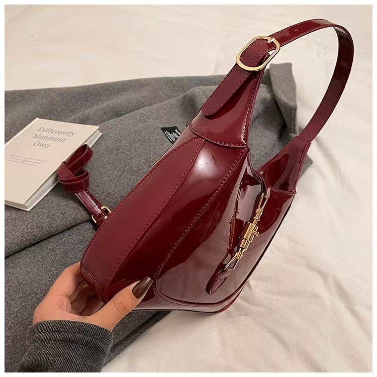 Classic Patent Leather Shoulder Bag