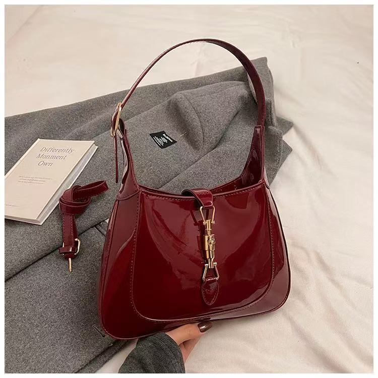 Classic Patent Leather Shoulder Bag