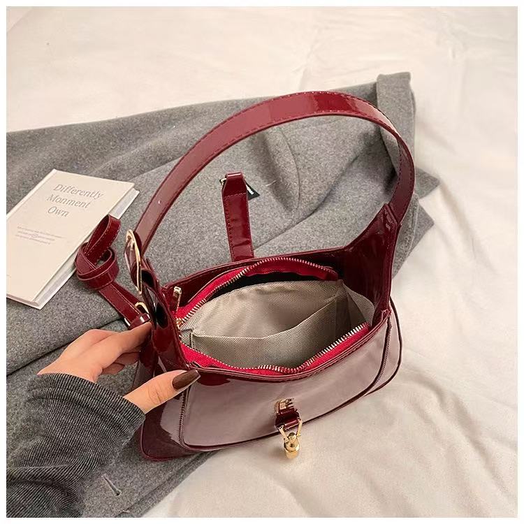 Classic Patent Leather Shoulder Bag