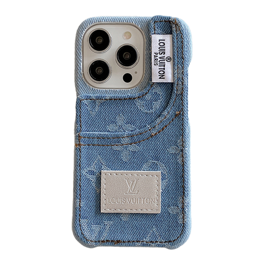 Lou jeans patroon iPhone -hoesje