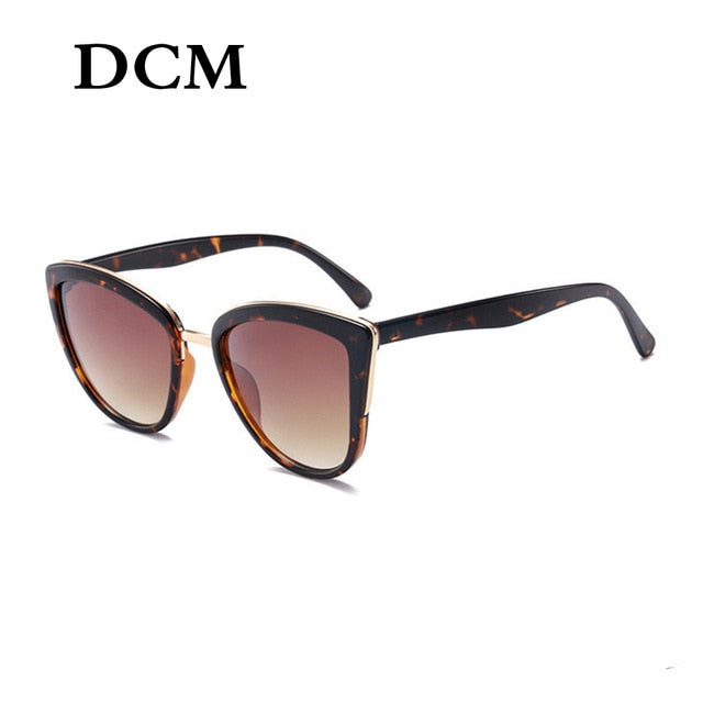 Dcm cateye solbriller kvinner vintage gradient briller retro katt øye solbriller kvinnelig briller UV400