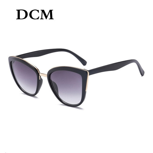 Dcm cateye solbriller kvinner vintage gradient briller retro katt øye solbriller kvinnelig briller UV400