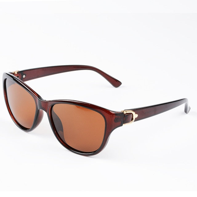 Luksusmerke design katt eye polariserte solbriller damen dame elegante solbriller kvinnelig kjørende briller oculos de sol