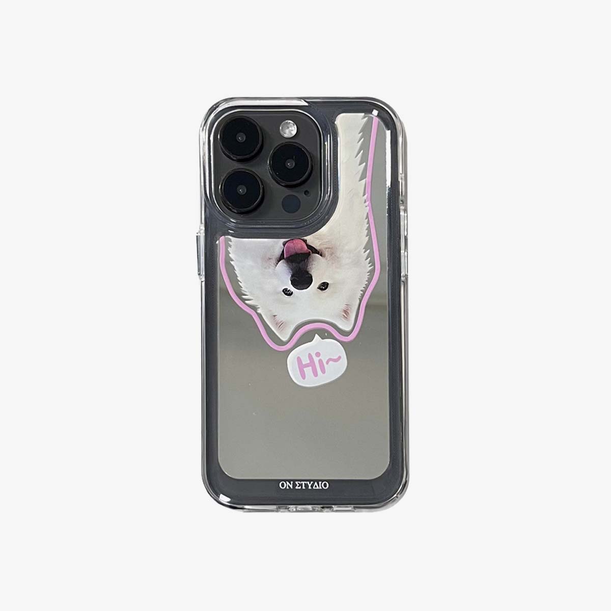 ミラー付きiPhoneケース | カップルキャッツ & Dogs Hi（2個購入で1個が50%オフ）
